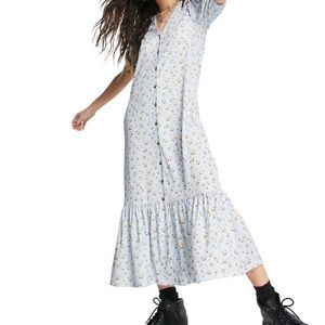 Topshop floral ruffle hem dr we - Size 10